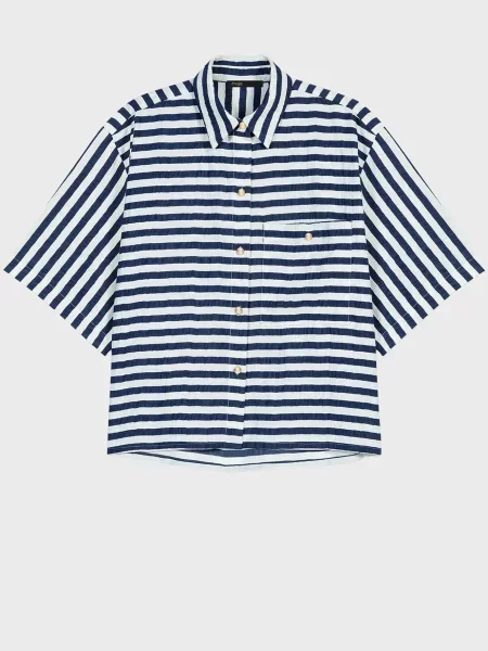 Сорочка у смужку Maje синя