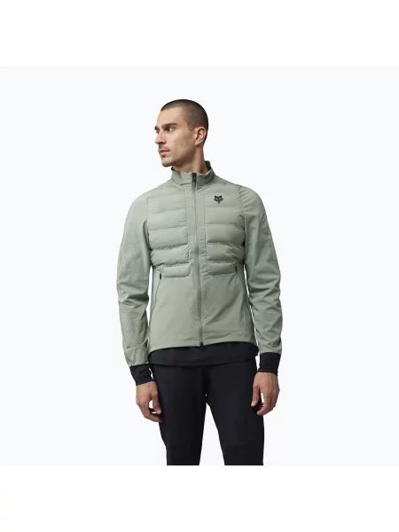 Cyklistická bunda Fox Racing Flexair Fire Hybrid moss zelená