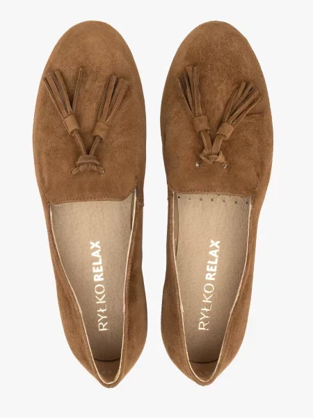 Замшеві Лофери RYLKO коричневий