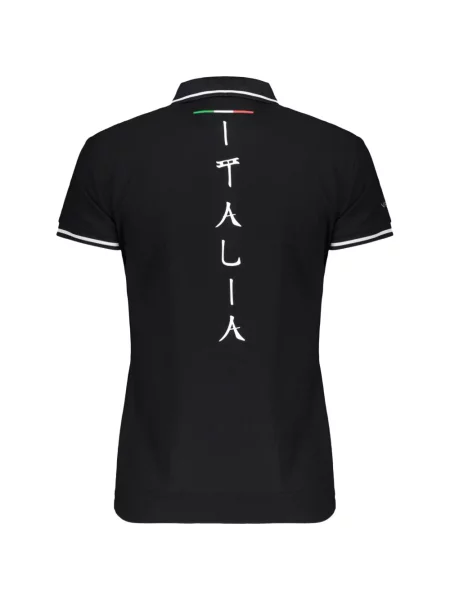 Scurt tricou polo Ea7 Emporio Armani cu imagine negru