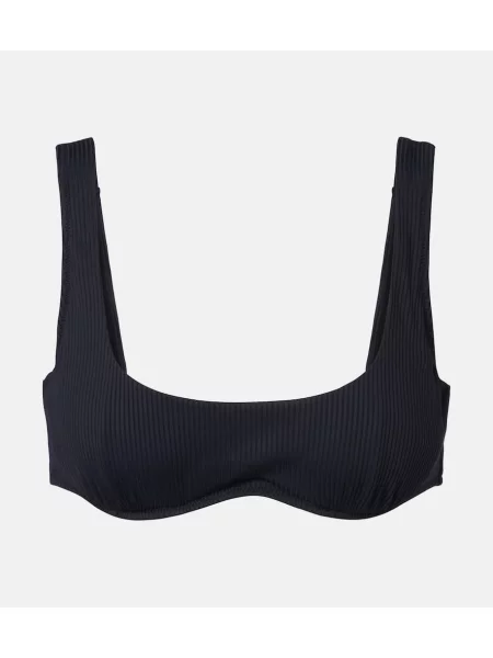 Dzianinowy bikini Montce prążkowany czarny