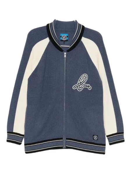 Cardigan Sport B. By Agnès B. cu broderie albastru