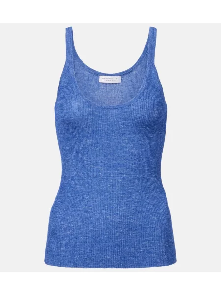 Top Gabriela Hearst de mătase albastru