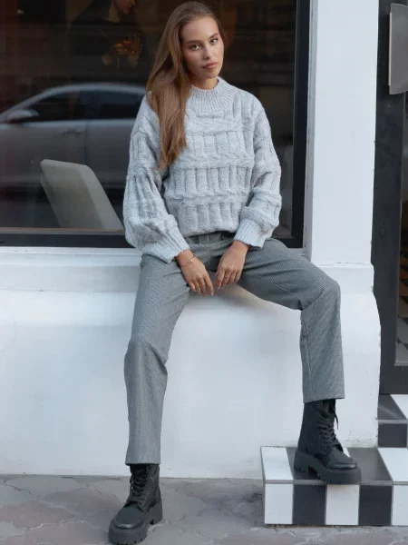 Вовняний Светр Seventeen сірий