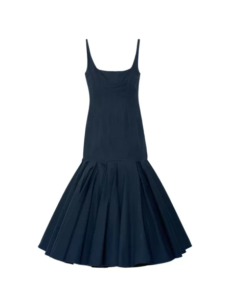 Rochie Jacquemus plisată de costum albastru