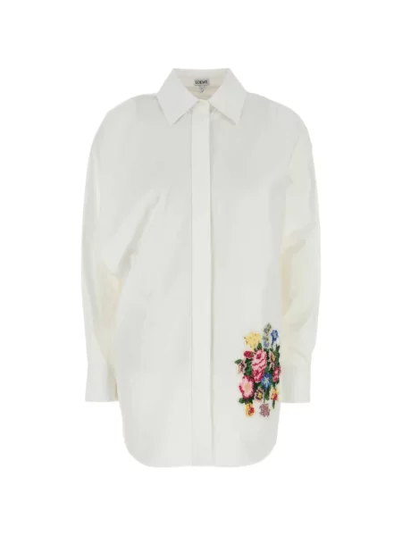 Cămașă Loewe cu model floral din poplin alb