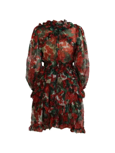 Rochie mini Dolce & Gabbana cu model floral cu imagine roșu