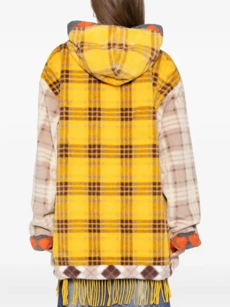 Geacă Penultimate în carouri galben