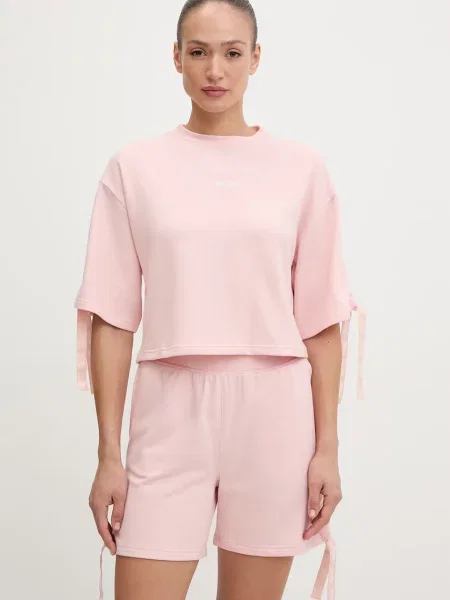 HUGO loungewear kratka majica CASUAL t-shirt roza