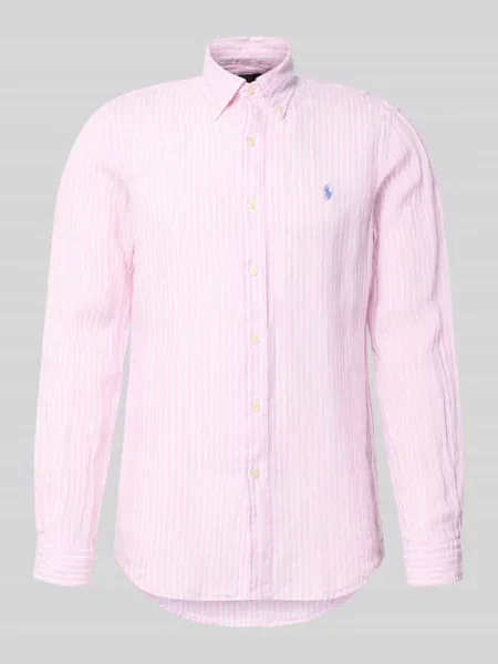 Koszula casualowa o kroju regular fit z czystego lnu Polo Ralph Lauren różowa