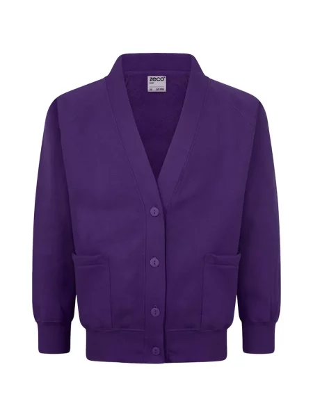 Kardigan dziecięcy Zeco Schoolwear fioletowy