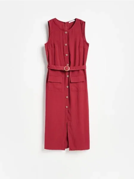 Reserved Rochie midi cu adaos de roșu