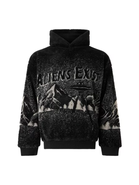 Bluza Diesel wełniana z nadrukiem czarna