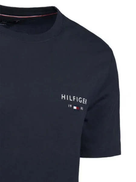 TOMMY HILFIGER Tričko BRAND LOVE námornícka modrá biela