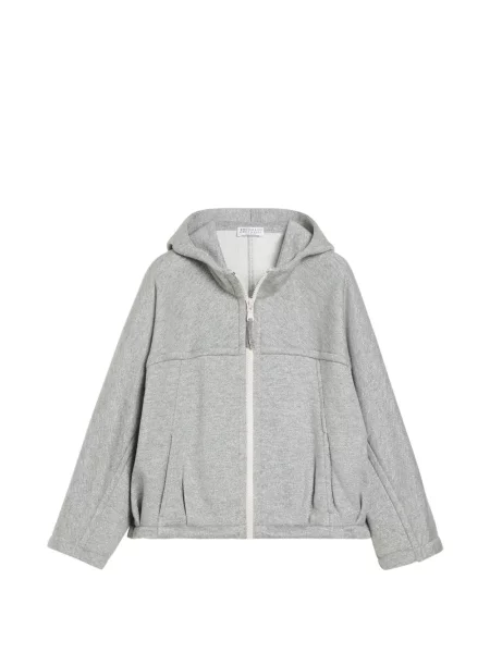Bluza z kapturem dziecięca Brunello Cucinelli szara