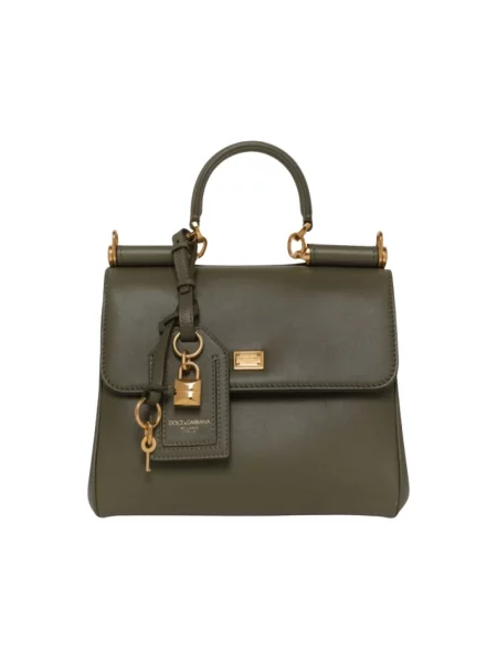Torebka Dolce And Gabbana skórzana zielona