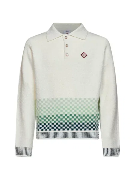 Lung tricou polo Casablanca în carouri