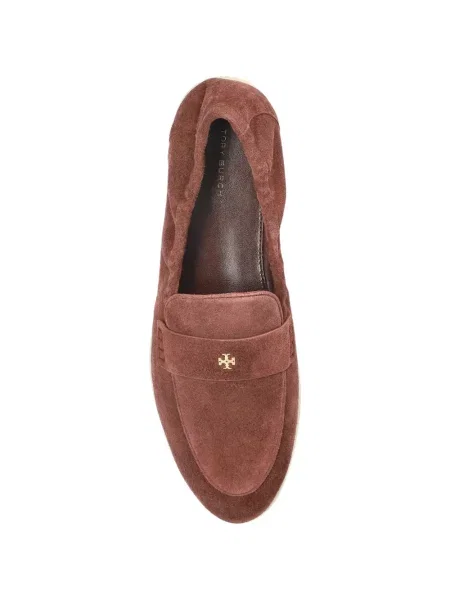 Chiloți Tory Burch din piele de căprioară slip-on maro