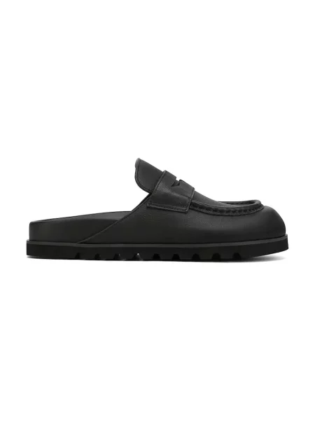 Naked Wolfe șlapi de piele Cord negru