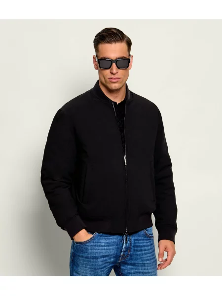 Emporio Armani De puf cu două fețe geacă bomber negru