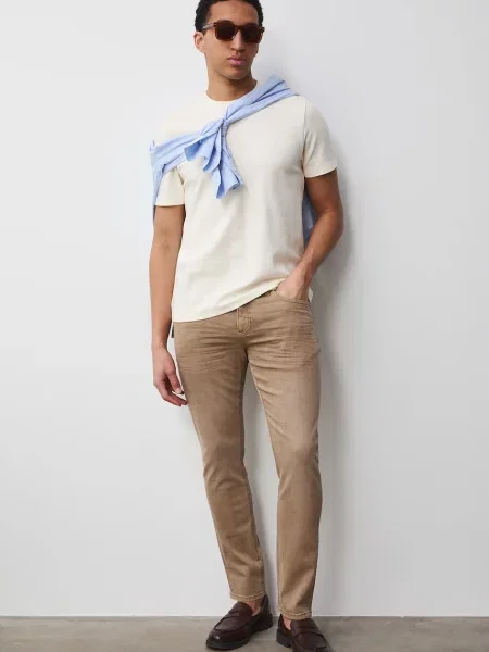 Medicine slim fit traperice za muškarce bež