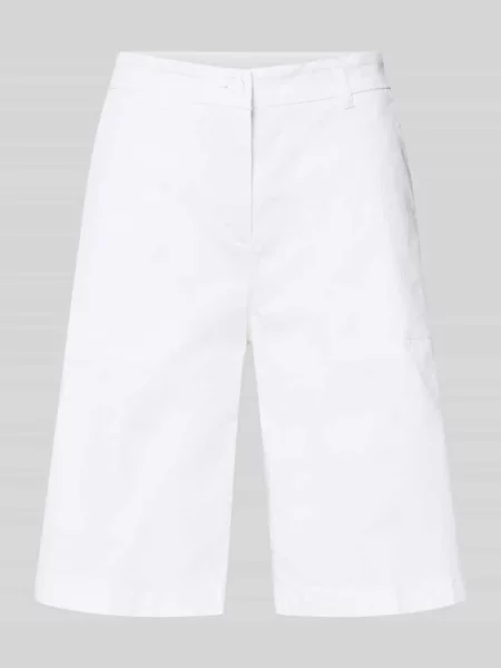 Bermudy o kroju regular fit z mieszanki bawełny model STELLA' Cambio białe