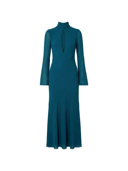 Rochie maxi Nicholas cu legături albastru