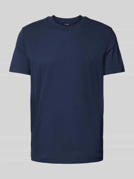 T-shirt JOOP! Collection;Mieszanka bawełny i lyocellu;Krój regular fit;Model ‘Carlon’;Okrągły dekolt z prążkowanego ściągacza;Długość tyłu w rozmiarze M: 65 cm