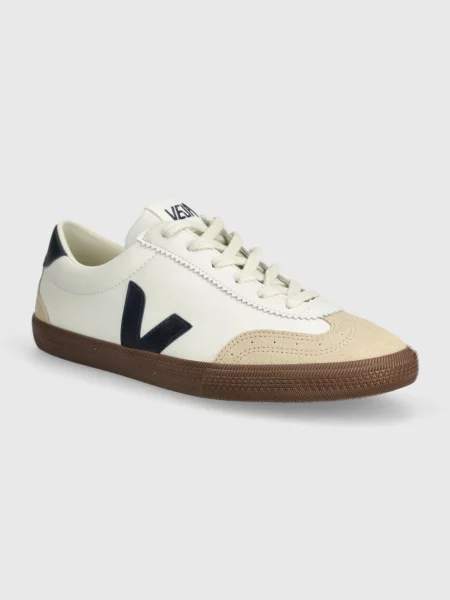 Sneakerși Veja Volley din piele alb