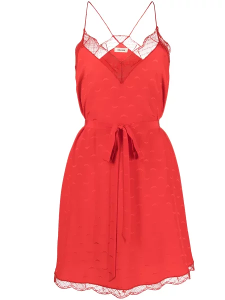 Rochie Zadig&voltaire de mătase de costum roșu
