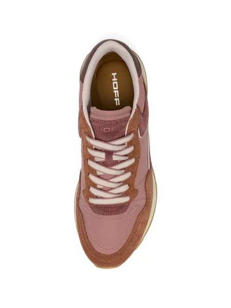 Sneakerși Hoff cu șireturi din dantelă roz