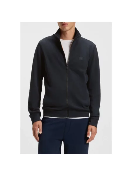Sweter Boss frotte niebieski