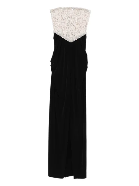 Rochie Nissa din dantelă de costum negru