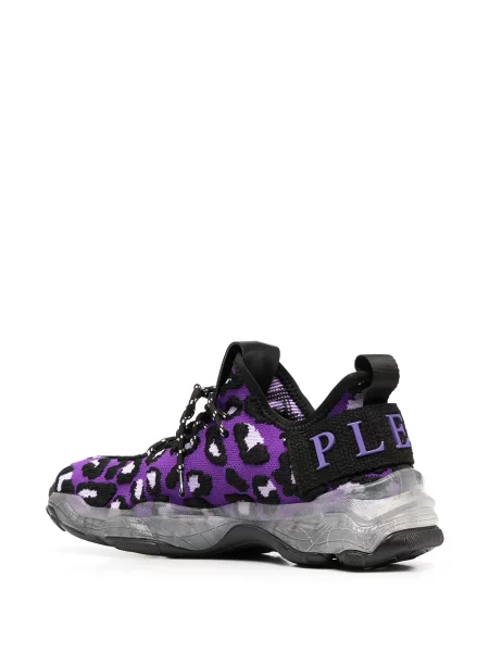 Leopardí tenisky Philipp Plein s potiskem fialové