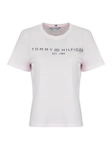 Majica Tommy Hilfiger s autogramom ružičasta