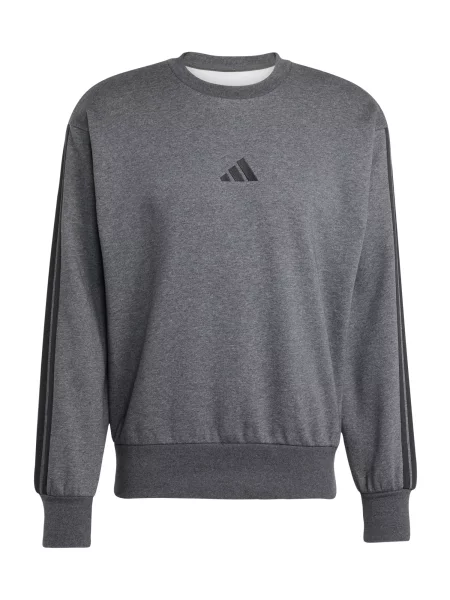 Geacă Adidas din fleece cu dungi negru
