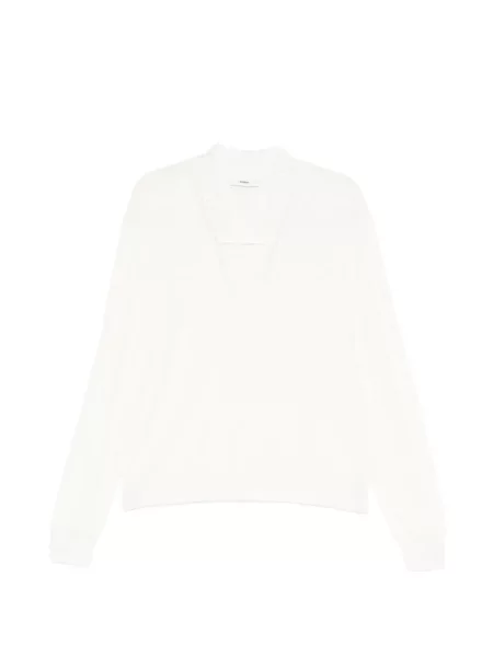 Tricou Bonbom cu decolteu în V din dantelă