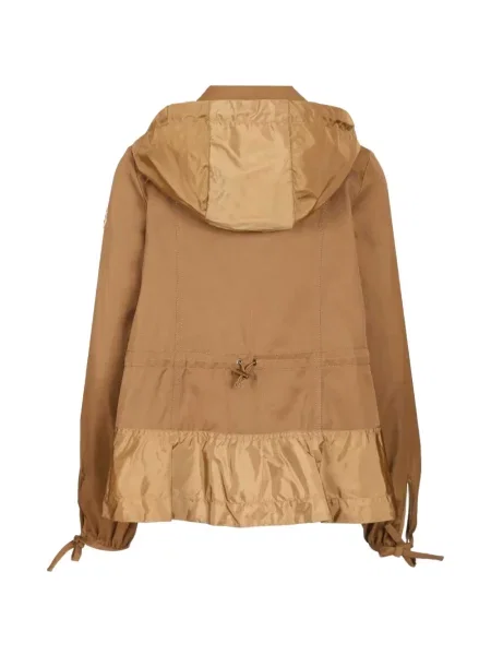 Geacă Moncler cu glugă maro