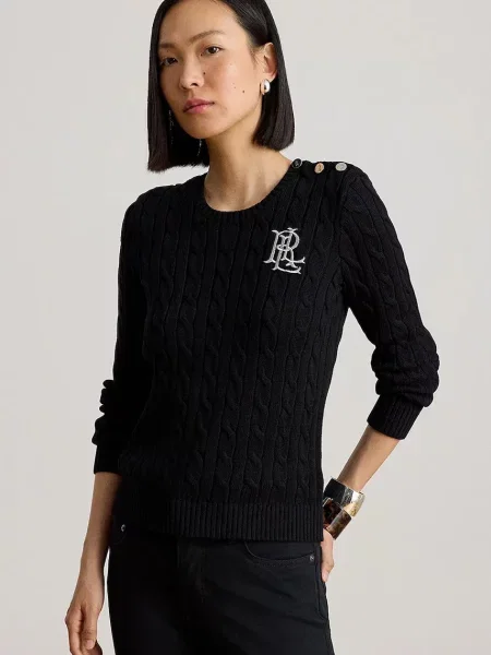 Lauren Ralph Lauren Lauren Ralph pulover de negru