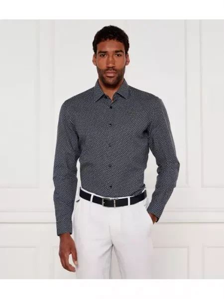 BOSS BLACK De in cămașă | Casual fit negru