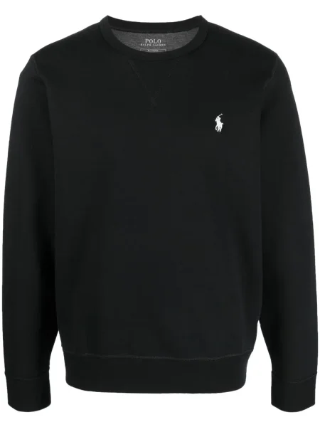 Pulover Polo Ralph Lauren cu broderie cu decolteu în U negru