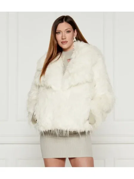 Blană palton de blană Pinko alb