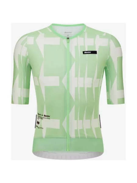 Koszulka rowerowa Santini x Mads Pedersen Momentum Series Sleek krótki rękaw mięta S zielona