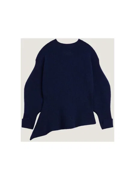Sweter Givenchy wełniany asymetryczny niebieski