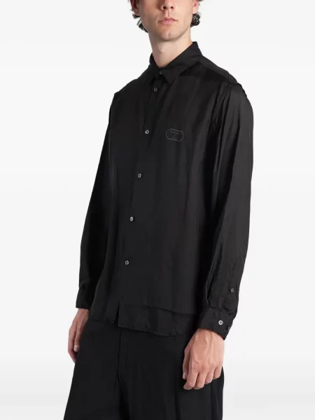 Lung cămașă Undercover cu broderie negru