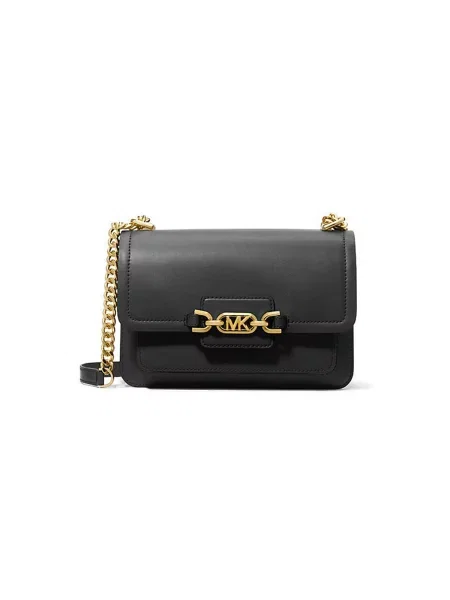 Michael Kors De piele geantă poștaș HEATHER negru