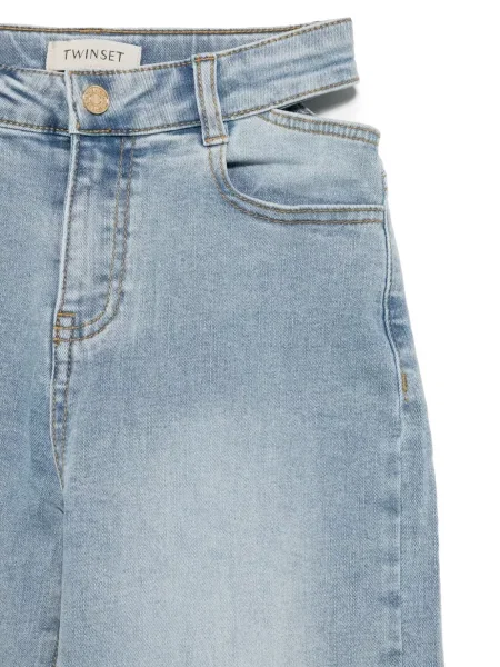 Szerokie jeansy dziecięce Twinset niebieskie