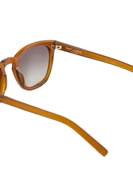 Okulary okrągłe Saint Laurent brązowe