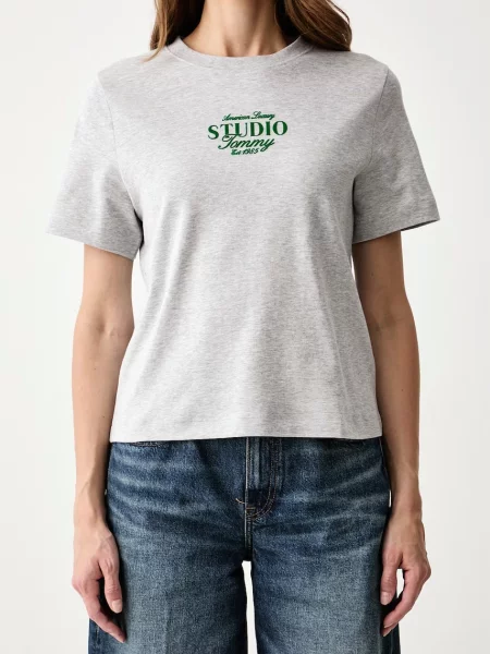 Tommy Hilfiger тениска дамска от сиво
