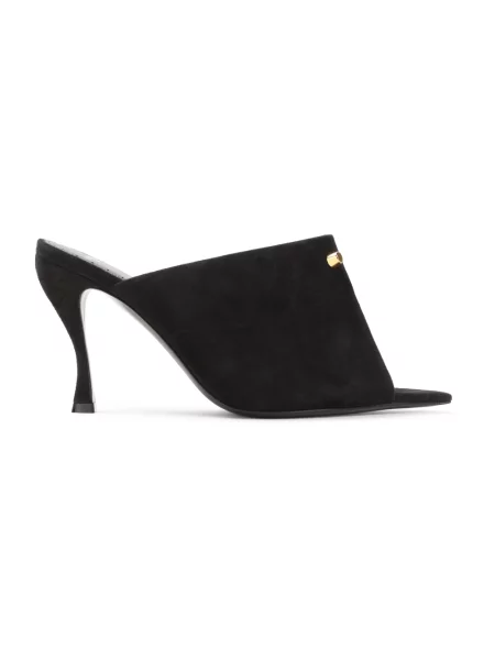 Klapki mules Balenciaga skórzane czarne